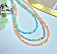 Charger l'image dans la galerie, Collier Galatée, perles de verre