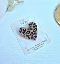 Charger l'image dans la galerie, Broche coeur léopard