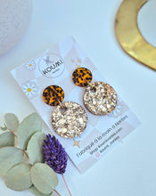 Charger l'image dans la galerie, Boucles d'oreilles champagne et Léopard