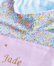 Charger l'image dans la galerie, Sac à doudou rose enfant bébé personnalisable crèche/école liberty fabriqué main