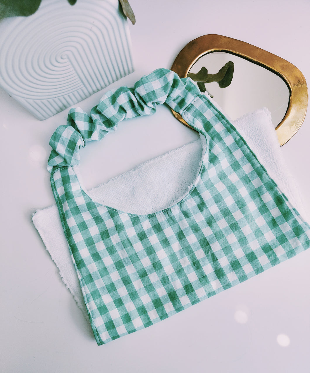 Serviette Vichy élastique personnalisée, nouveaux coloris