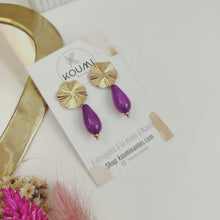 Charger l&#39;image dans la galerie, Boucles d&#39;oreilles goutte Prune
