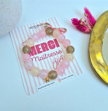 Charger l'image dans la galerie, Bracelet "merci maitresse"Paillettes et Liberty
