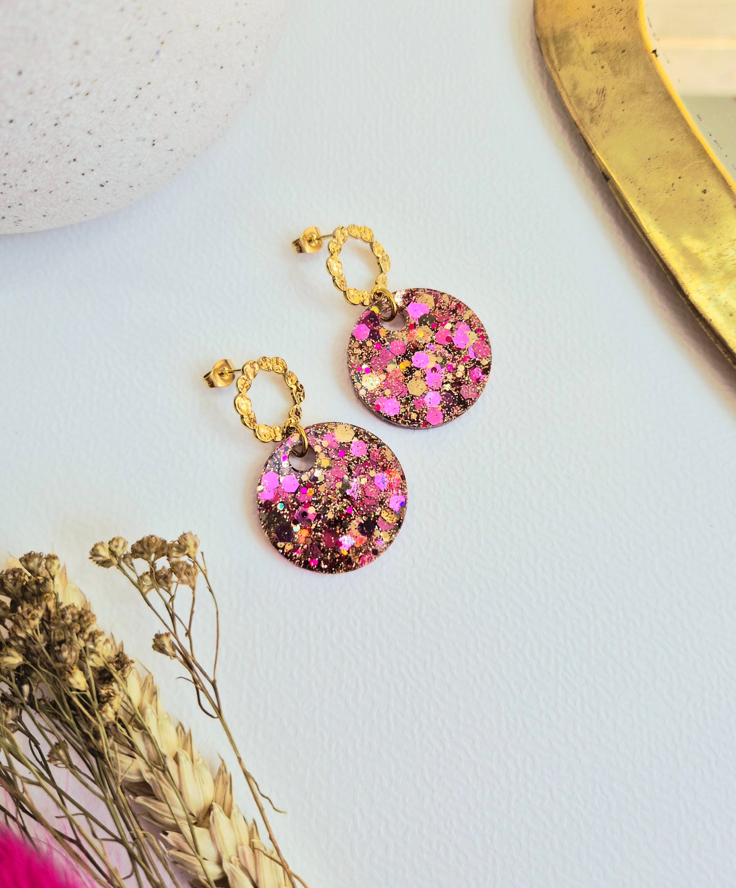 Boucles d'oreilles pailletées